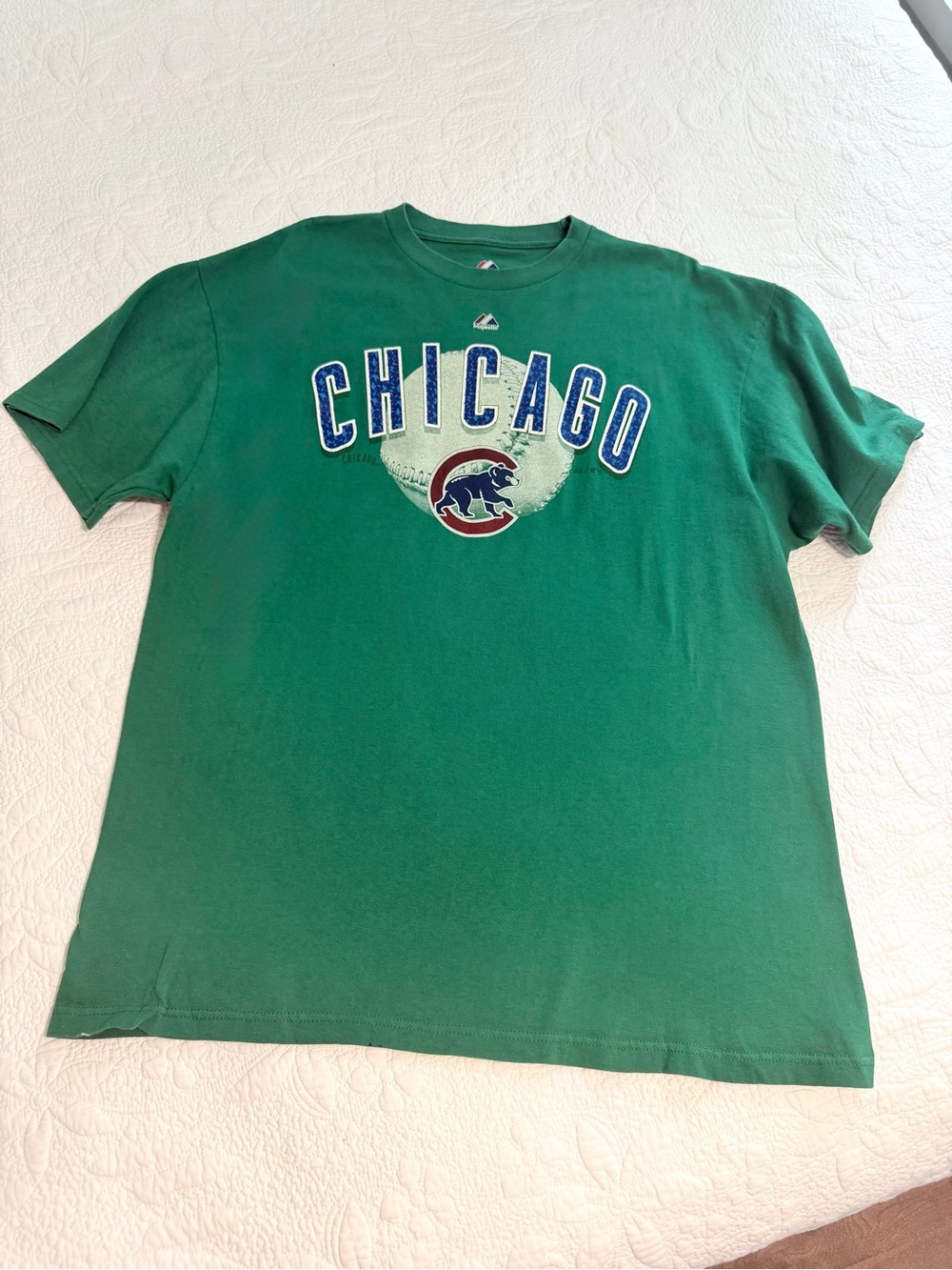 Chicago cubs Wrigley field majestic tshirt men’s XL Kelly green cubbies tee